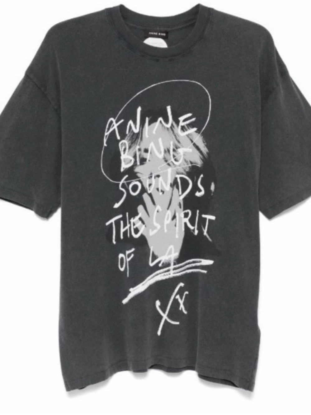 Anine Bing Graphic Tee with White Print